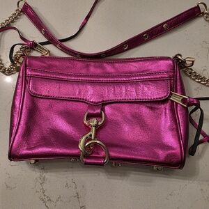Rebecca Minkoff Pink Gold Metallic Mac Crossbody